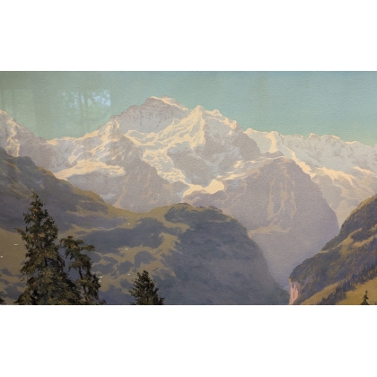 Aquarelle "Junfrau" signée L. STEINER