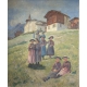 Tableau "Sortie d'école" par FRANZONI