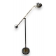 Lampadaire en laiton et métal chromé
