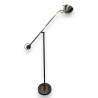Lampadaire en laiton et métal chromé