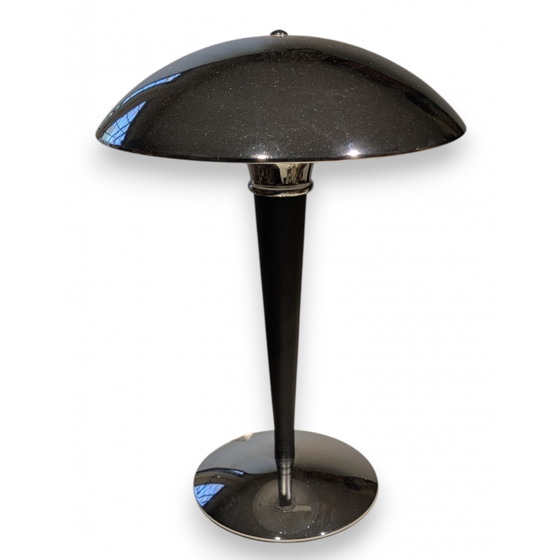 Lampe Dakapo en métal chromé et noirci