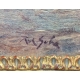 Tableau "L'Ewer à l'aube" signé Rud. GUBA