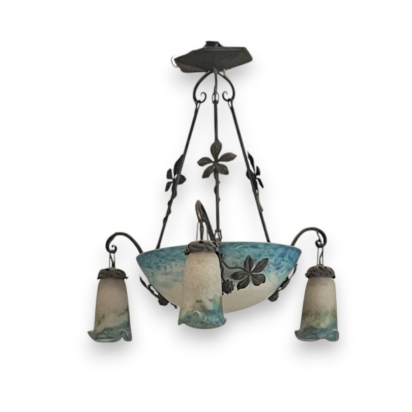 Lustre Art Nouveau par MULLER Frères