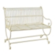 Banc pliant en fer peint blanc