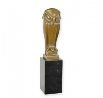 Bronze hibou Art Deco socle en marbre