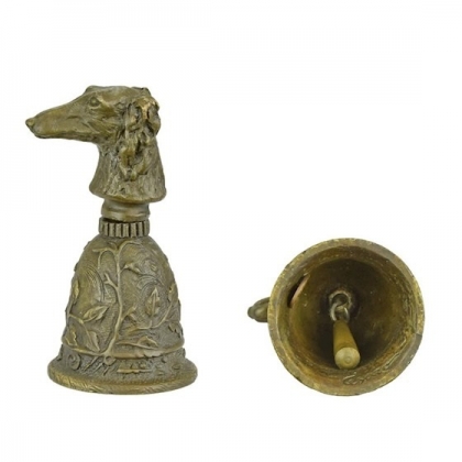 Cloche Borzoï en bronze