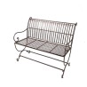 Banc pliant en fer peint brun