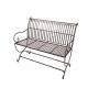Banc pliant en fer peint brun