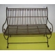 Banc pliant en fer peint brun