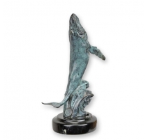 Bronze à patine verte Baleine