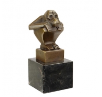 Bronze Singe socle marbre noir