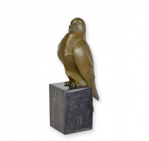 Bronze Pigeon socle marbre noir