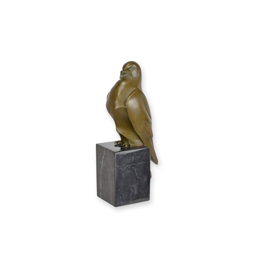 Bronze Pigeon socle marbre noir