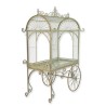 "Charette" plant stand in white wrought iron