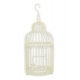 Cage à oiseaux en fer forgé blanc