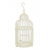 Cage à oiseaux en fer forgé blanc