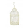 Cage à oiseaux en fer forgé blanc