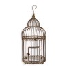 Cage à oiseaux en fer forgé brun