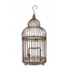 Cage à oiseaux en fer forgé brun