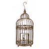 Cage à oiseaux en fer forgé brun