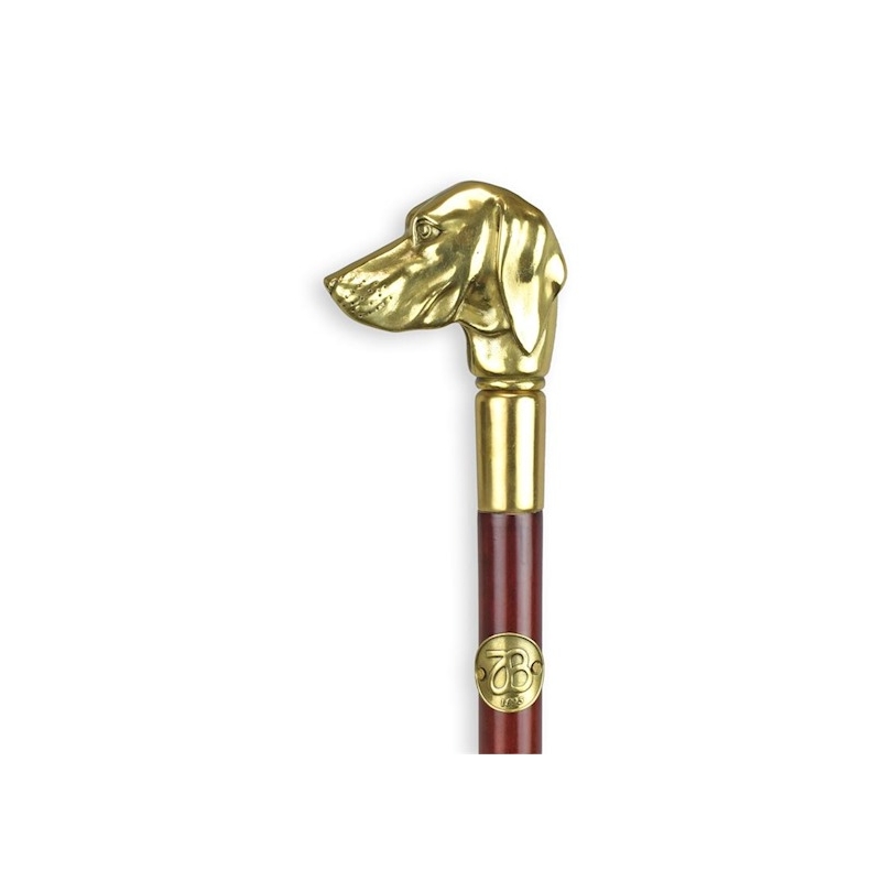 Canne avec poignée Chien en bronze