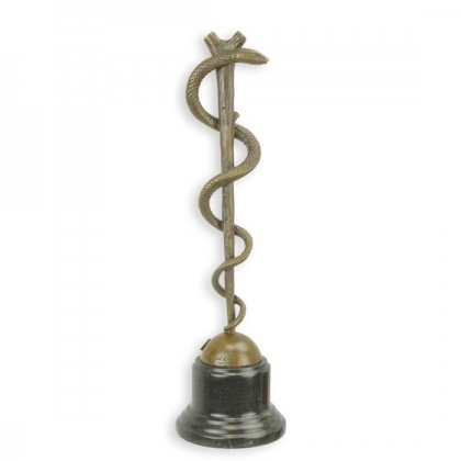 Bronze \"Bâton d\'Asclépios\"
