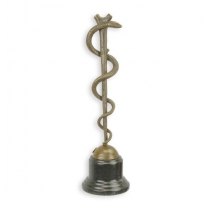 Bronze "Bâton d'Asclépios"