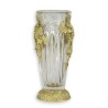 Vase en verre orné de Raisins en bronze doré