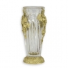 Vase en verre orné de Raisins en bronze doré