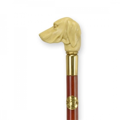 Canne avec poignée Tête de chien en résine