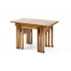Suite de tables gigognes signées GALLÉ