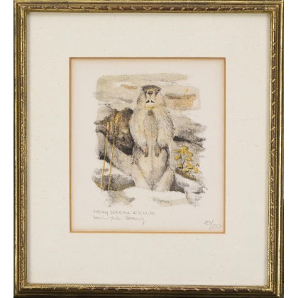 Lithographie "Marmotte" signée COSANDEY