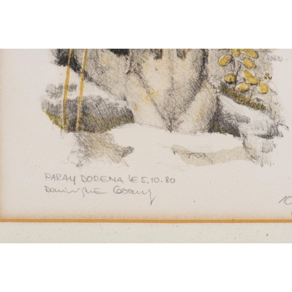 Lithograph entitled ‘Marmotte’, signed COSANDEY