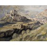 Tableau \"Sion\" signé P. Rt. PERRIN