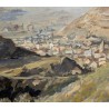 Tableau \"Sion\" signé P. Rt. PERRIN