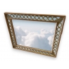 Miroir style Louis XVI à rinceaux dorés et verts