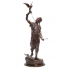 Bronze "Le fauconnier" signé P.J. MÈNE