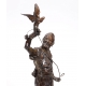 Bronze "Le fauconnier" signé P.J. MÈNE