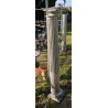 Paire de colonnes cannelées en marbre de Carrare
