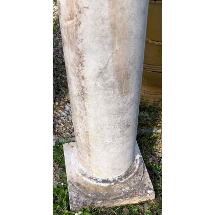 Suite de 4 colonnes en marbre de Carrare
