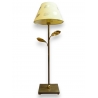 Lampe de table en laiton patiné, doré