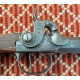 Pistolet à percussion, canon damasquiné