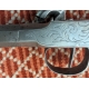 Pistolet à percussion, canon damasquiné
