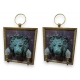 Paire d'appliques "Lions".