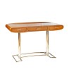 Riviera desk in rubberwood and stainless steel