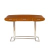 Riviera desk in rubberwood and stainless steel