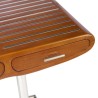 Riviera desk in rubberwood and stainless steel