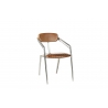 Fauteuil de bureau Riviera en hévéa et inox