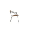 Fauteuil de bureau Riviera en hévéa et inox
