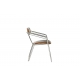Fauteuil de bureau Riviera en hévéa et inox